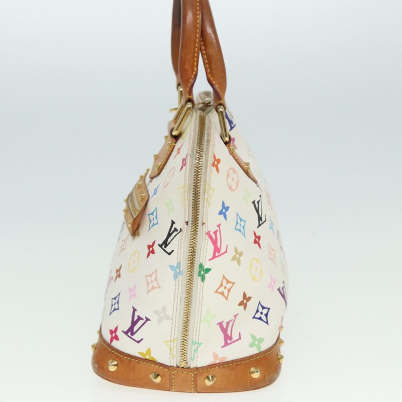 Louis Vuitton Monogram Multicolor Alma Hand Bag White M92647  bs15366 - Image 3