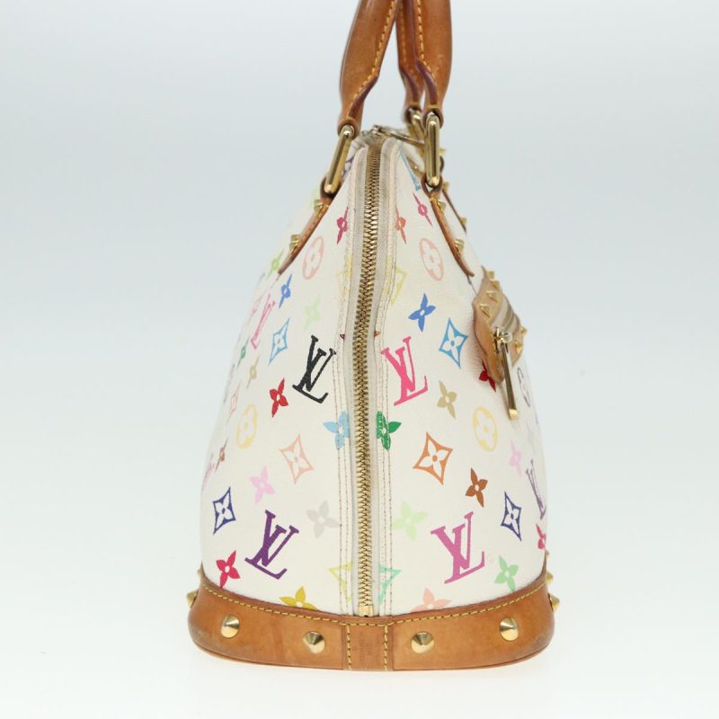 Louis Vuitton Monogram Multicolor Alma Hand Bag White M92647  bs15366 - Image 4