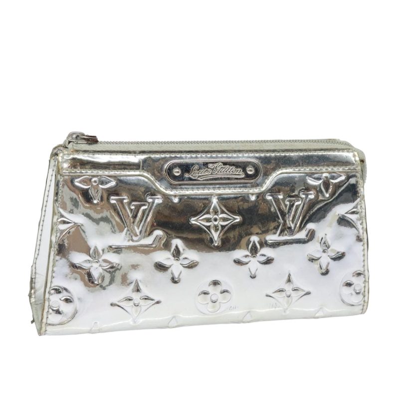 Louis Vuitton Monogram Miroir Trousse Cosmetic Pouch Silver M95603 Auth bs15416