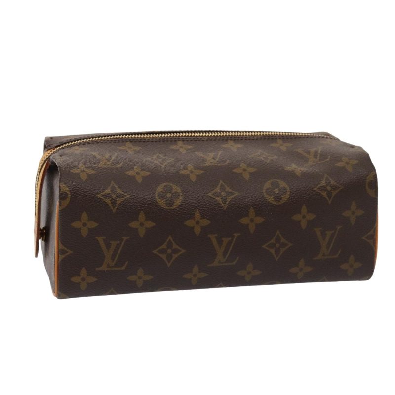 Louis Vuitton Monogram Trousse Patte Pression Cosmetic Pouch M47636 Auth bs15555