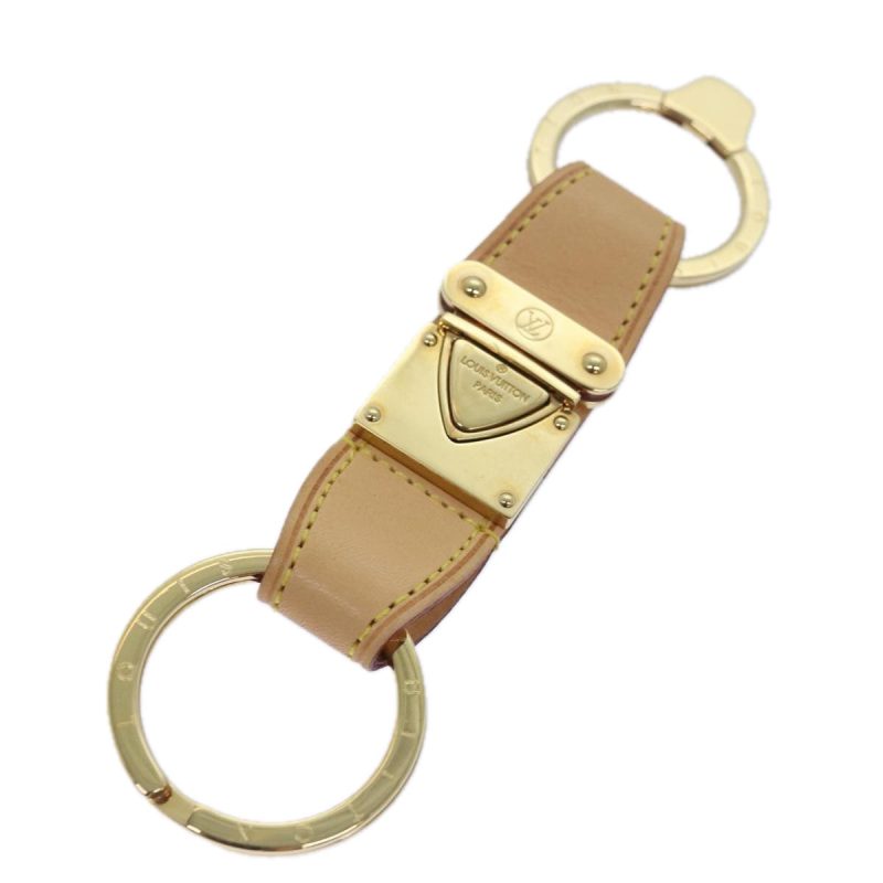 Louis Vuitton Porte Cles Vallee Key Holder Leather Beige M85033  bs15562