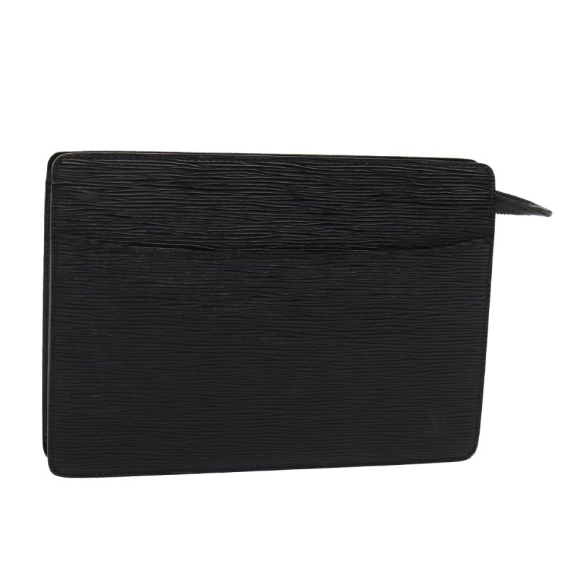 Louis Vuitton Epi Pochette Homme Clutch Bag Black Noir M52522  bs15565