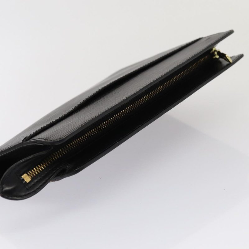 Louis Vuitton Epi Pochette Homme Clutch Bag Black Noir M52522  bs15565 - Image 5
