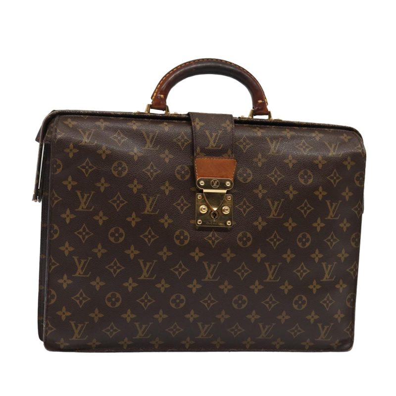Louis Vuitton Monogram Serviette Fermoir Business Bag M53305  bs16749