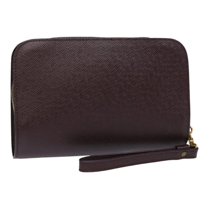 Louis Vuitton Taiga Baikal Clutch Bag Acajou M30186  bs17259
