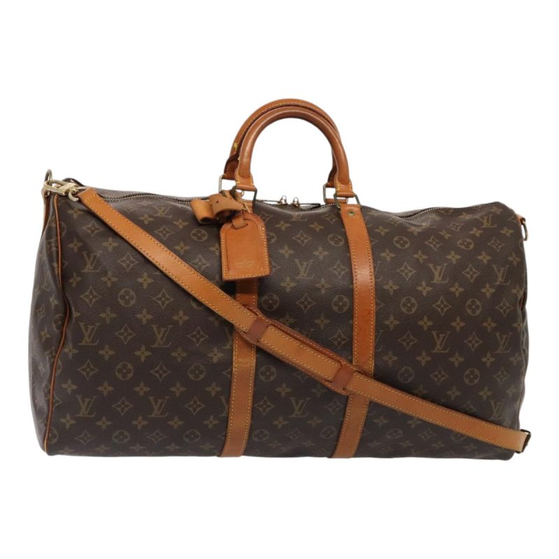 Louis Vuitton Monogram Keepall Bandouliere 55 Boston Bag M41414  bs17279