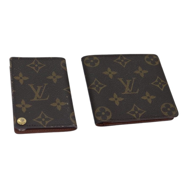 Louis Vuitton Monogram Wallet 2Set  bs17454