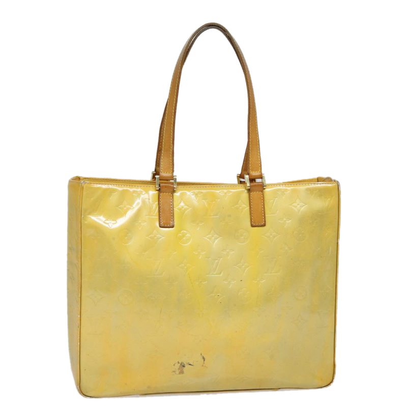 Louis Vuitton Monogram Vernis Columbus Tote Bag Gris M91028  bs17484