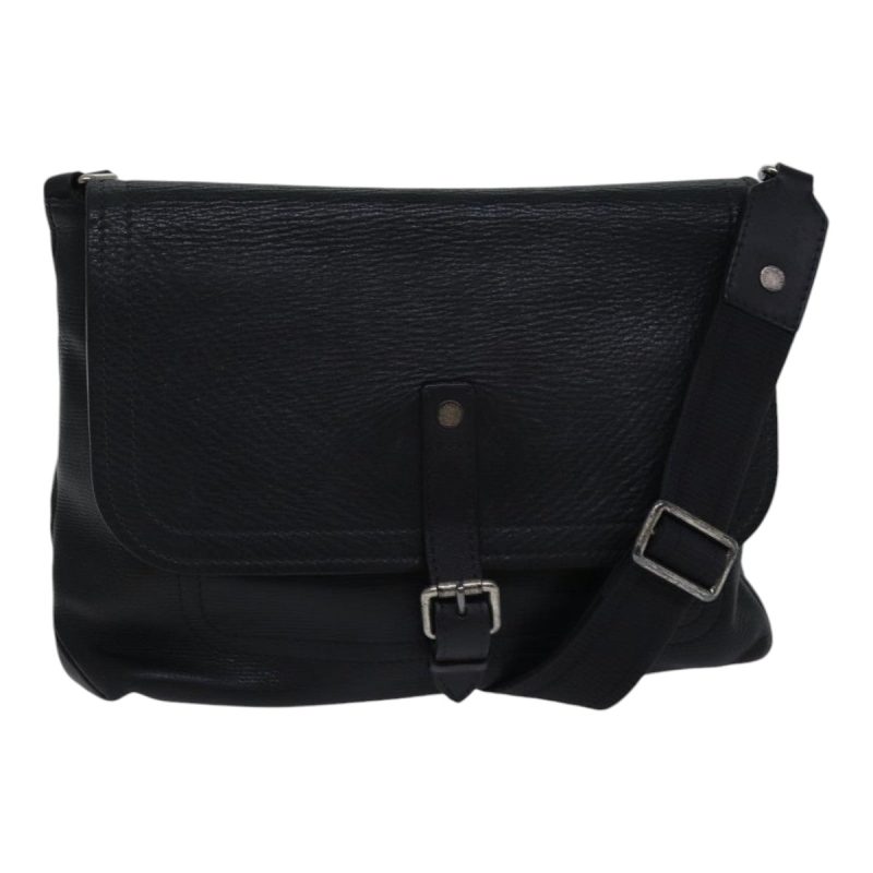 Louis Vuitton Utah Ohama Shoulder Bag Leather Black Silver  bs17487