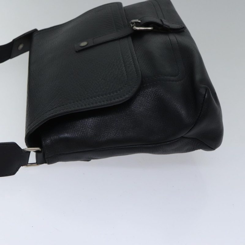 Louis Vuitton Utah Ohama Shoulder Bag Leather Black Silver  bs17487 - Image 4