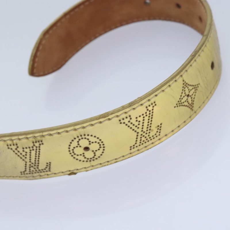 Louis Vuitton Monogram Mahina Ceinture Belt Leather Gold M9614W  bs17576 - Image 7