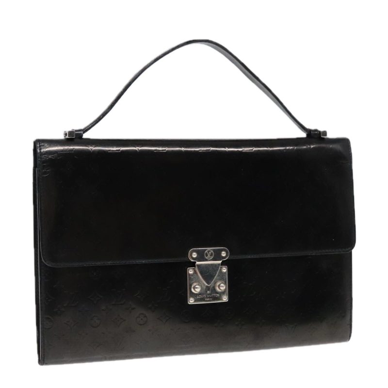 Louis Vuitton Monogram Mini Glace Anushka GM Hand Bag Black M92229 Auth bs17681