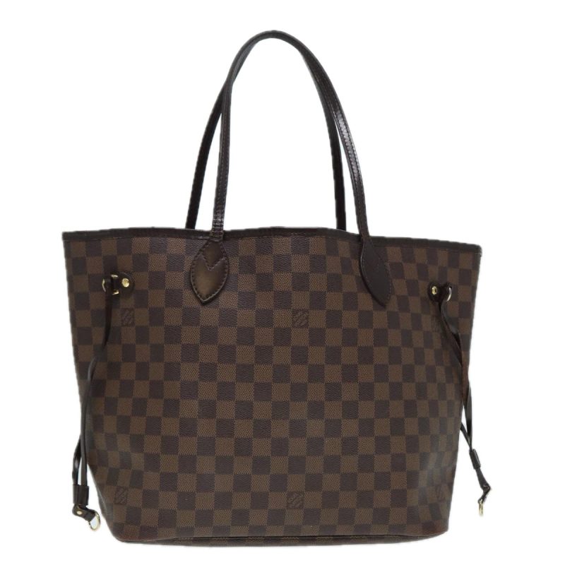Louis Vuitton Damier Ebene Neverfull MM Tote Bag N51105  bs17806
