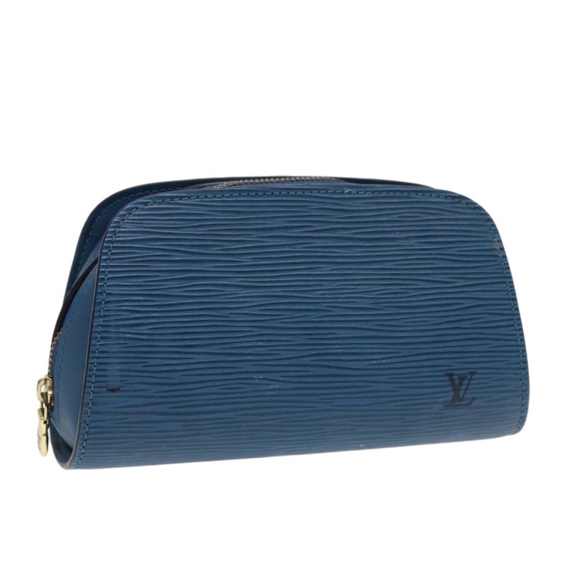 Louis Vuitton Epi Dauphine PM Pouch Blue M48445  bs17810