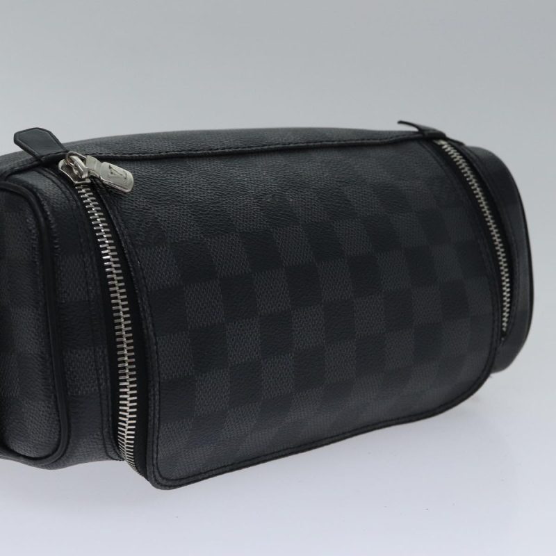 Louis Vuitton Damier Graphite Toilet Pouch Clutch Bag N47625  bs17818 - Image 5