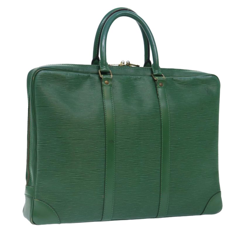 Louis Vuitton Epi Porte Documents Voyage Business Bag Green M54474 Auth bs17928