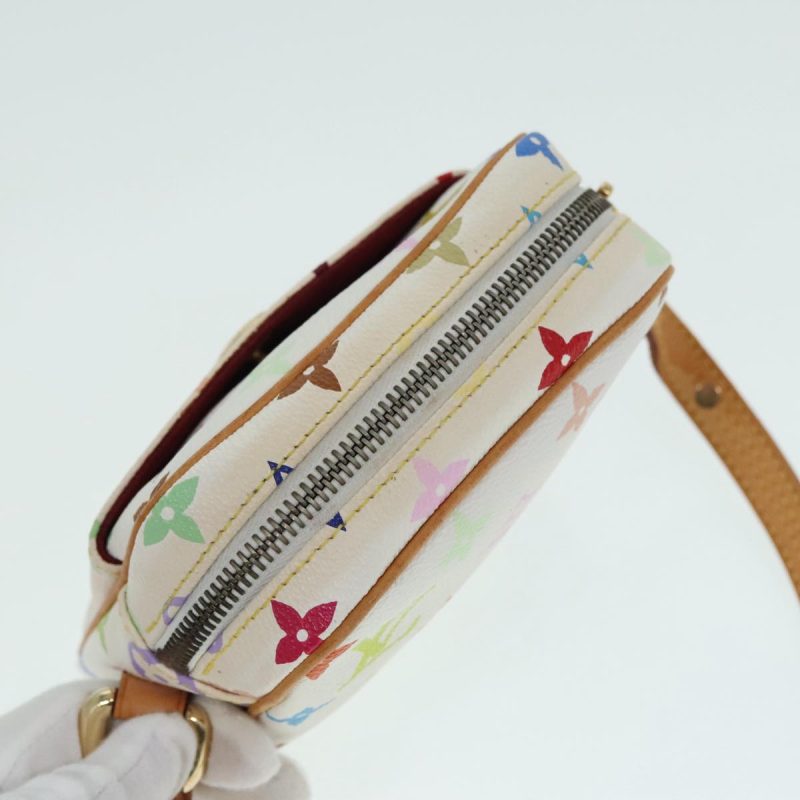 Louis Vuitton Monogram Multicolor lift Shoulder Bag White M40055  bs18114 - Image 6