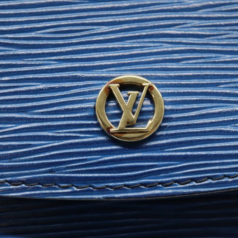 Louis Vuitton Epi Montaigne 27 Clutch Bag Blue M52655  bs18131 - Image 8