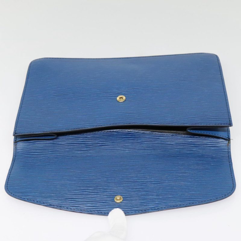 Louis Vuitton Epi Montaigne 27 Clutch Bag Blue M52655  bs18131 - Image 9