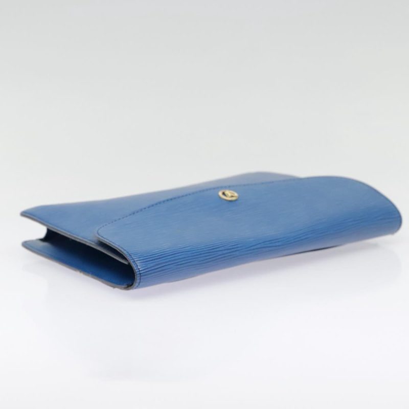 Louis Vuitton Epi Montaigne 27 Clutch Bag Blue M52655  bs18131 - Image 5