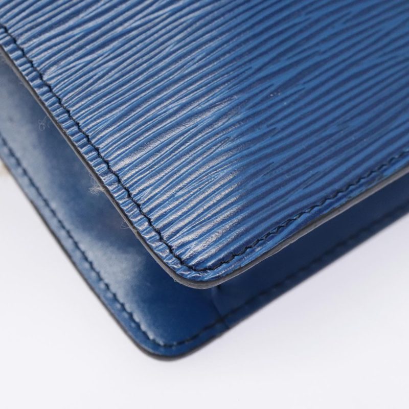 Louis Vuitton Epi Montaigne 27 Clutch Bag Blue M52655  bs18131 - Image 7