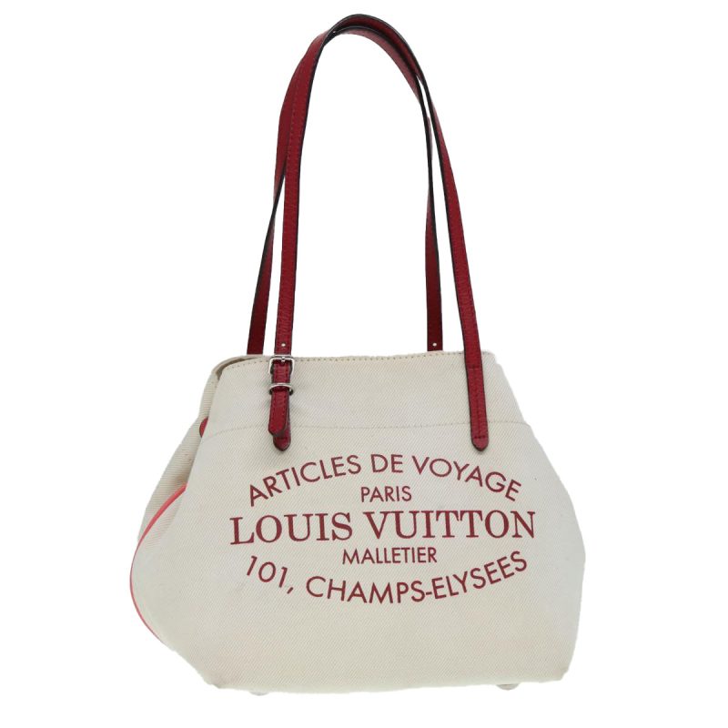 Louis Vuitton Cabas PM Tote Bag Canvas Beige Red M94505  bs18181