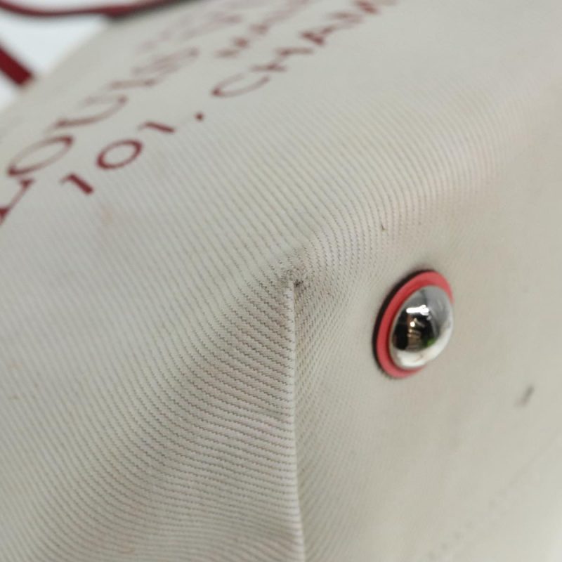 Louis Vuitton Cabas PM Tote Bag Canvas Beige Red M94505  bs18181 - Image 10