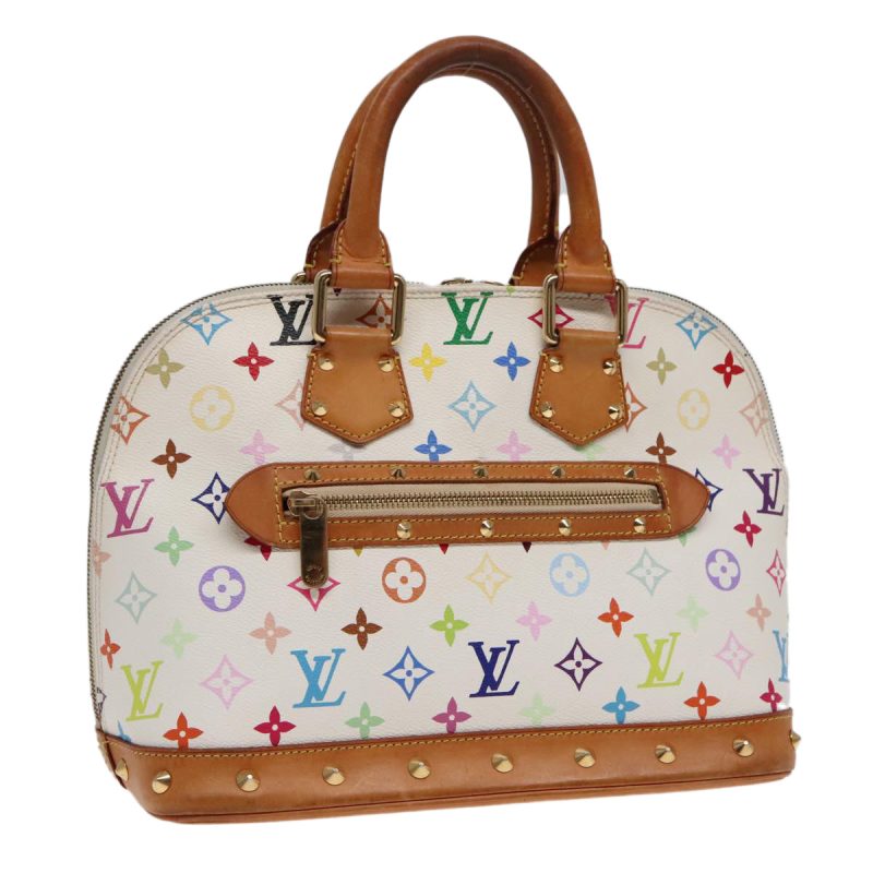 Louis Vuitton Monogram Multicolor Alma Hand Bag White M92647  bs18193