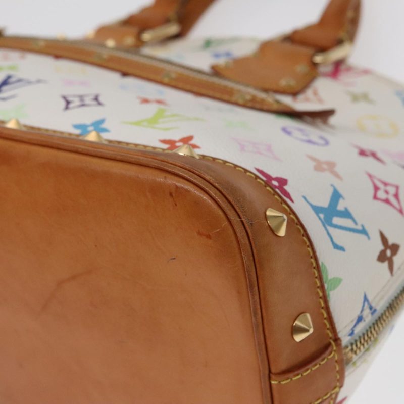 Louis Vuitton Monogram Multicolor Alma Hand Bag White M92647  bs18193 - Image 8