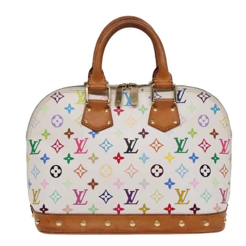 Louis Vuitton Monogram Multicolor Alma Hand Bag White M92647  bs18193 - Image 2
