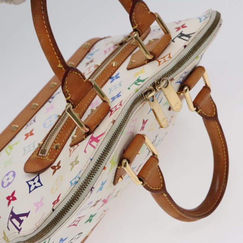 Louis Vuitton Monogram Multicolor Alma Hand Bag White M92647  bs18193 - Image 5