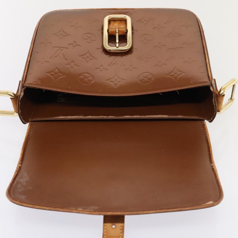 Louis Vuitton Monogram Vernis Christie GM Bag Bronze M91107  bs18225 - Image 8