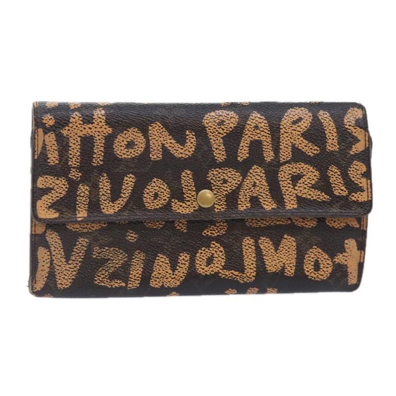Louis Vuitton Monogram Graffiti Porte Monnaie Credit Wallet M92190 Auth bs18227