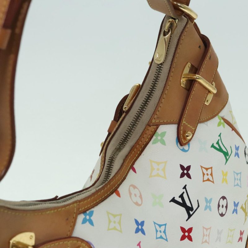 Louis Vuitton Monogram Multicolor Greta Hand Bag White M40195  bs18344 - Image 6