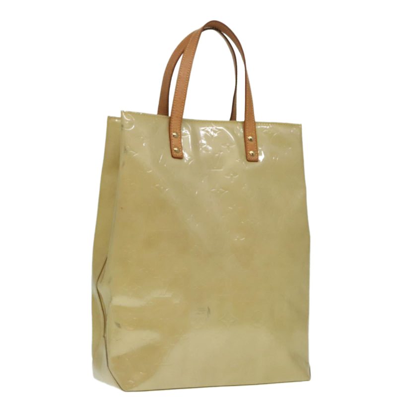 Louis Vuitton Monogram Vernis Reade MM Hand Bag Beige M91141  bs18387