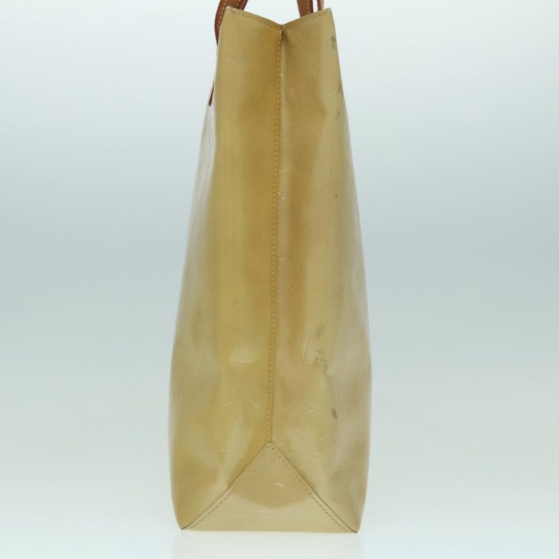 Louis Vuitton Monogram Vernis Reade MM Hand Bag Beige M91141  bs18387 - Image 6