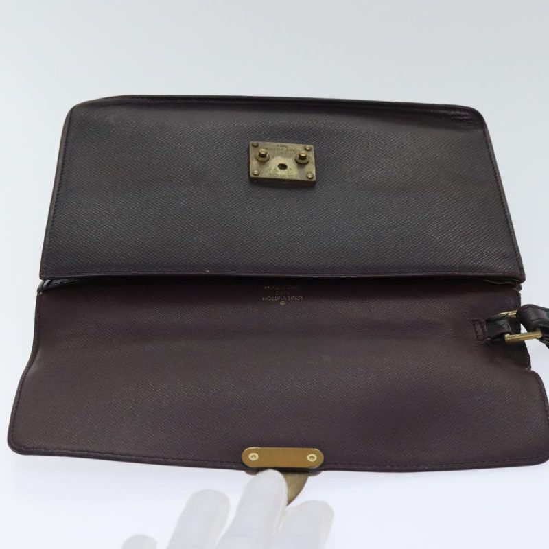 Louis Vuitton Taiga Pochette Kourad Clutch Bag Acajou M30196  bs18420 - Image 9