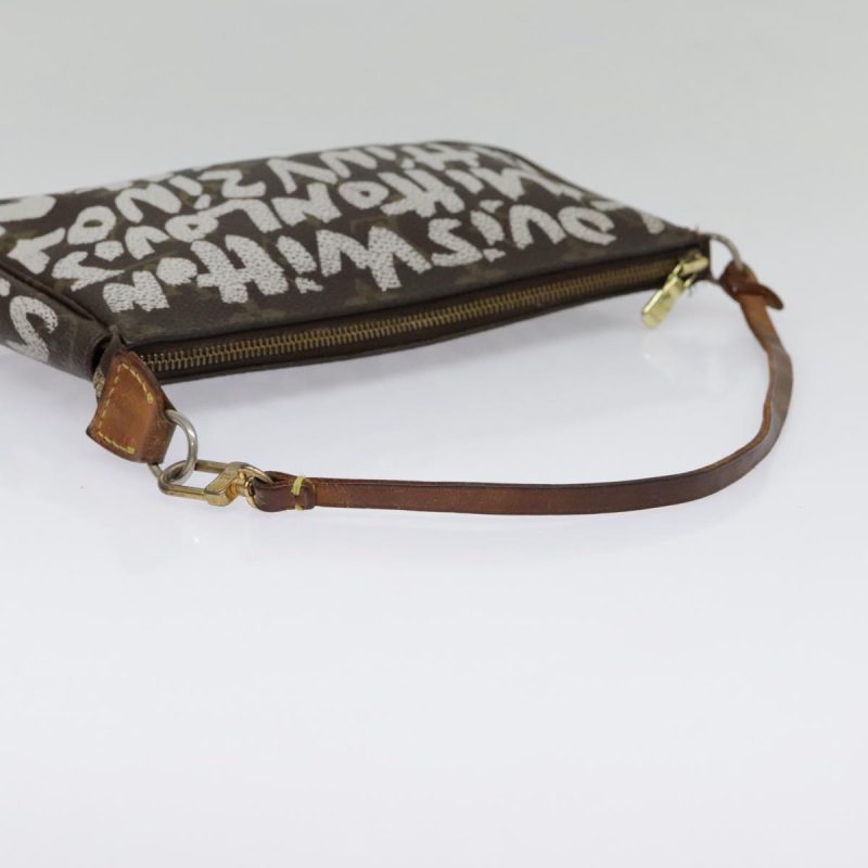 Louis Vuitton Monogram Graffiti Pochette Pouch White M92192  bs18426 - Image 7