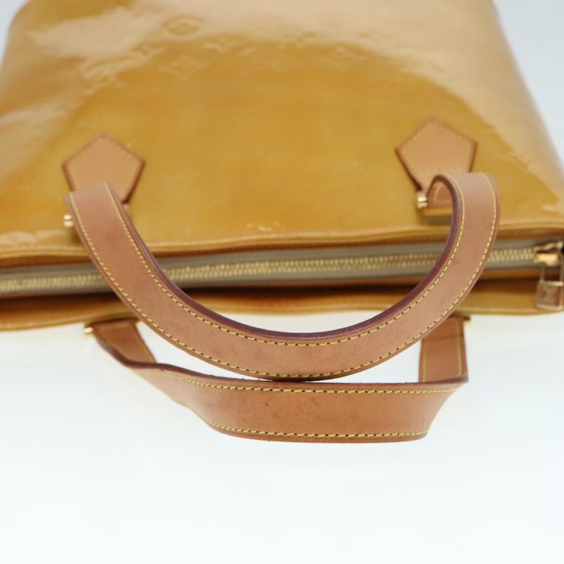 Louis Vuitton Monogram Vernis Houston Hand Bag Beige M91004  bs18562 - Image 7