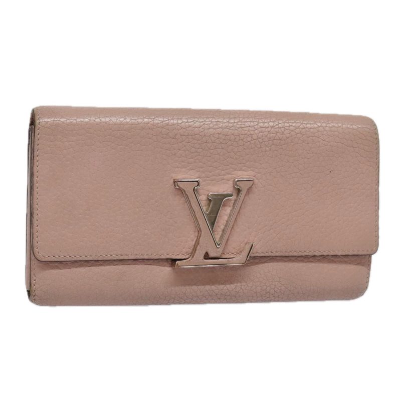 Louis Vuitton Capusine Long Wallet Leather Pink M61250  bs18630