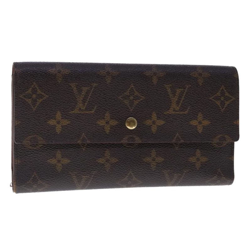 Louis Vuitton Monogram Portefeuille International Wallet M61217  bs18708