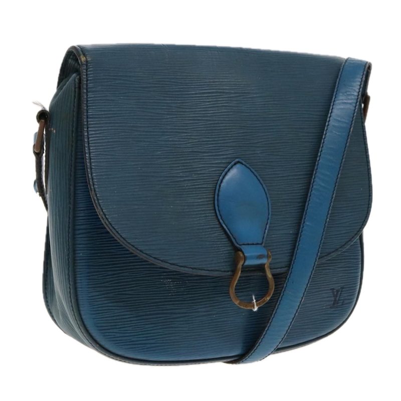 Louis Vuitton Epi Saint Cloud GM Shoulder Bag Toledo Blue M52195  bs18729