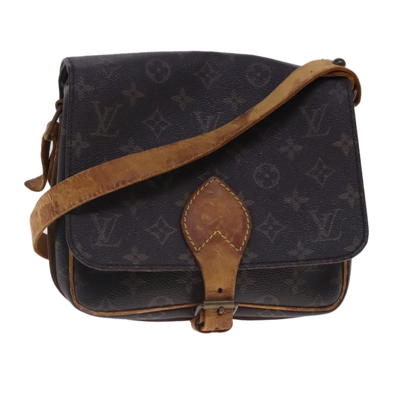 Louis Vuitton Monogram Cartouchiere MM Shoulder Bag M51253  bs18875
