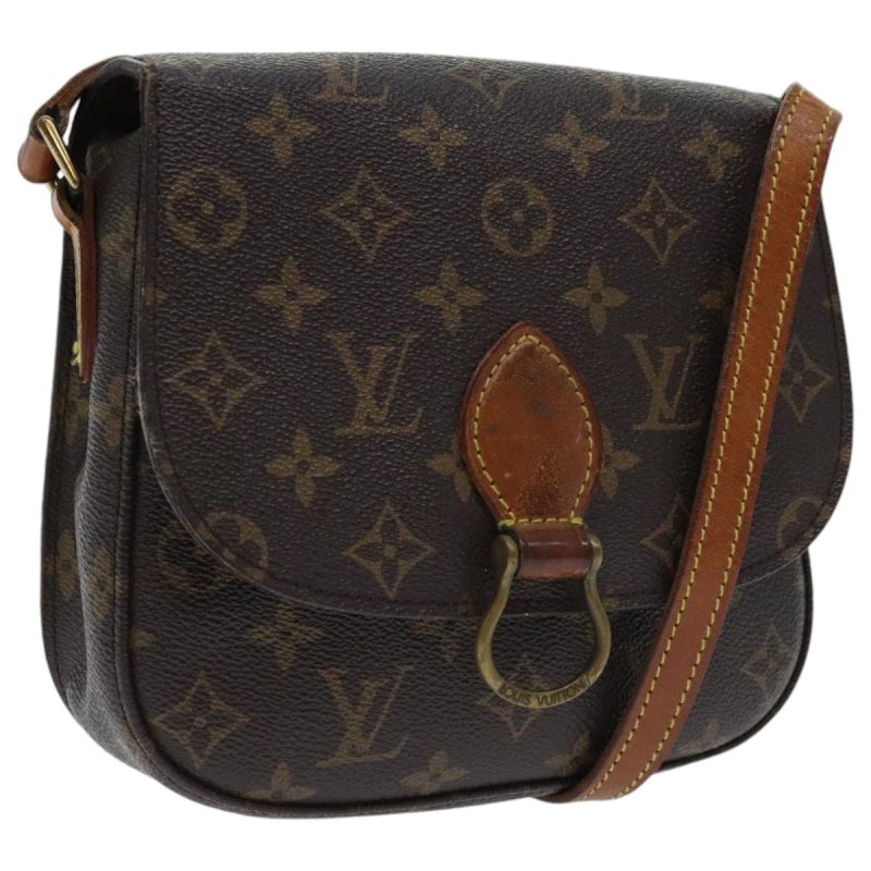 Louis Vuitton Monogram Saint Cloud MM Shoulder Bag M51243  bs18876