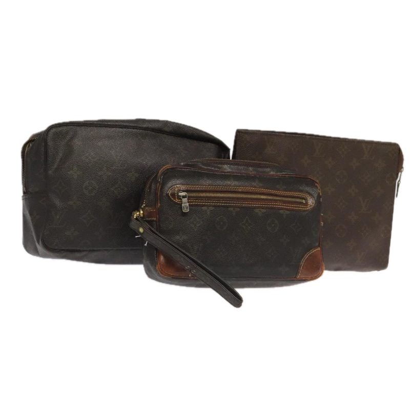 Louis Vuitton Monogram Clutch Bag 3Set  bs18959