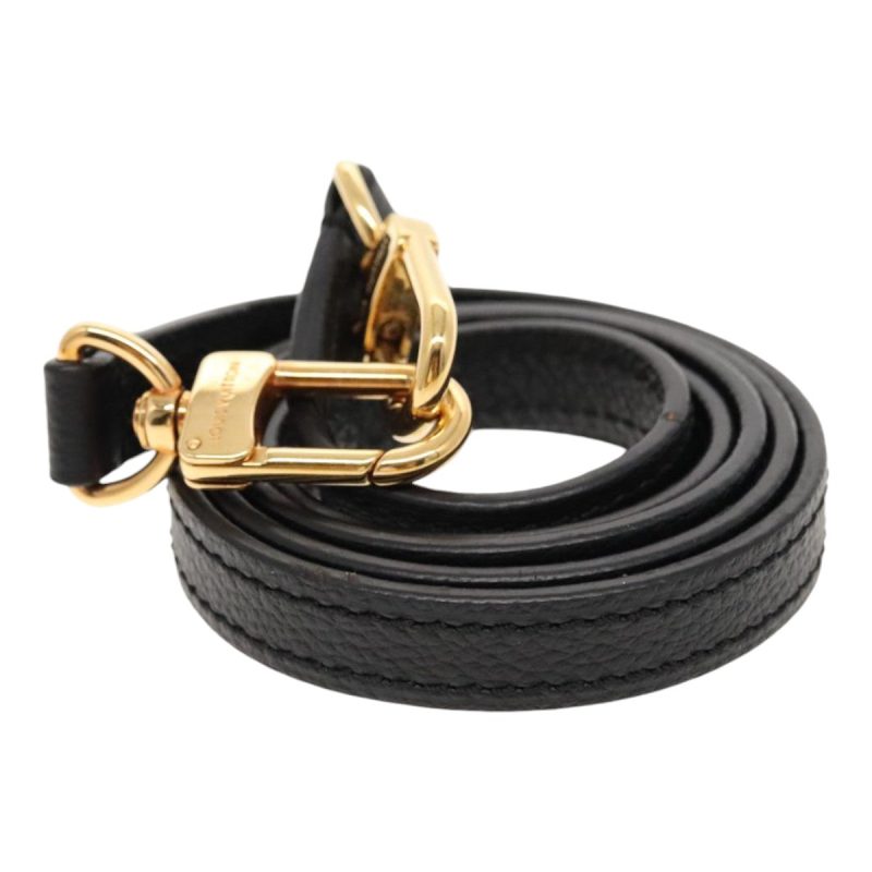 Louis Vuitton Shoulder Strap Leather 40.2"" Black Gold  bs18960