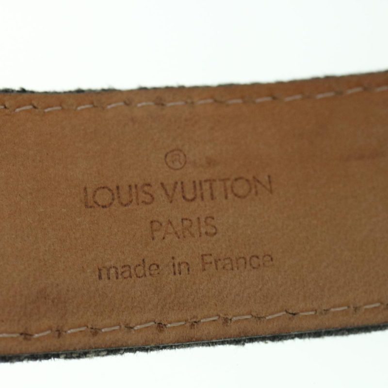 Louis Vuitton Monogram Denim Ceinture Belt 36.6"" Black M6972W  bs8908 - Image 6