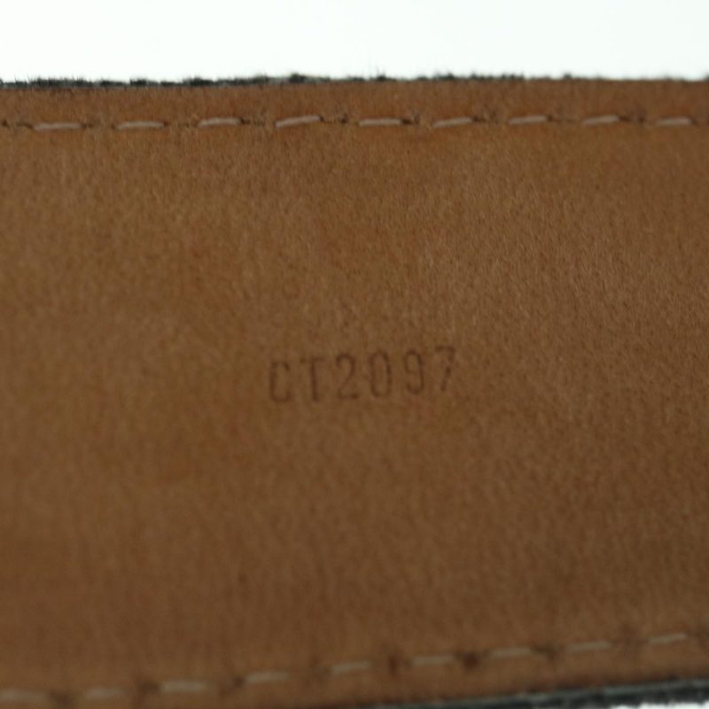 Louis Vuitton Monogram Denim Ceinture Belt 36.6"" Black M6972W  bs8908 - Image 9