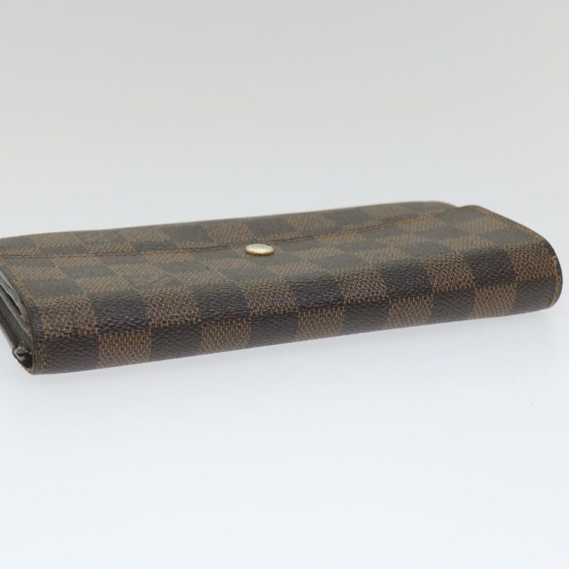 Louis Vuitton Damier Ebene Portefeuille Sarah Long Wallet N61734  bs9903 - Image 5