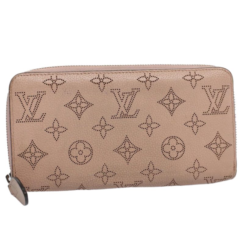 Louis Vuitton Monogram Mahina Zippy Wallet Long Wallet Pink M82755 Auth ep2463